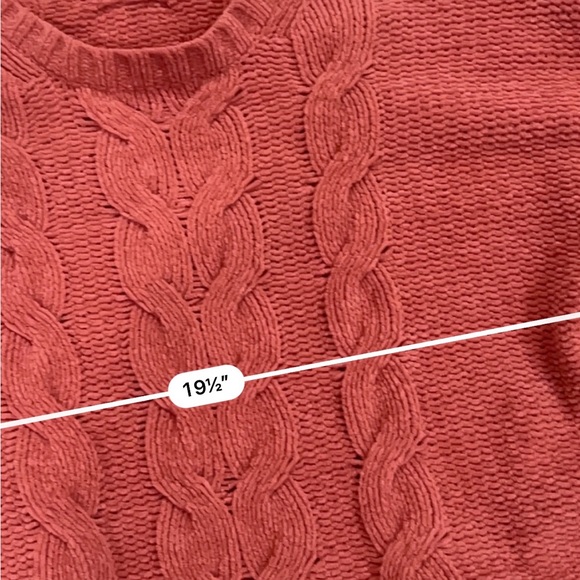 American eagle orange cable knit chenille sweater - Picture 4 of 5